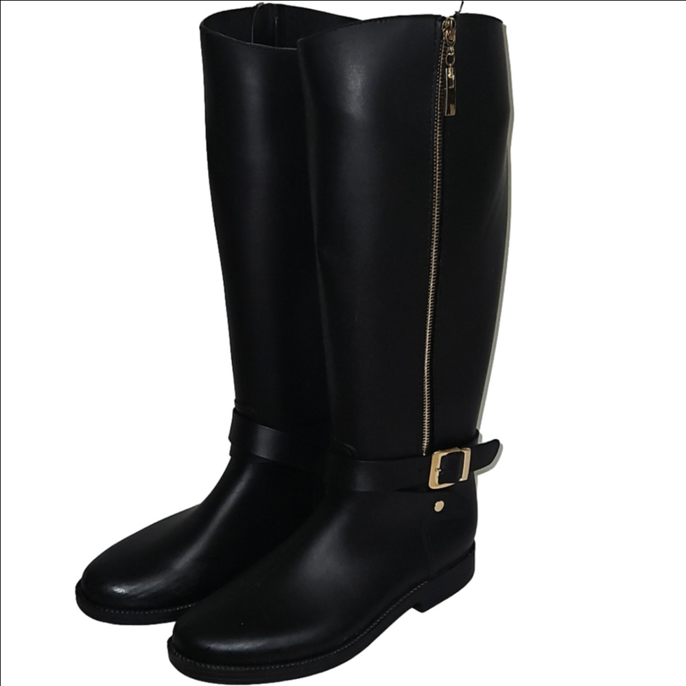 Dirty Laundry Black Rainboots Size 8